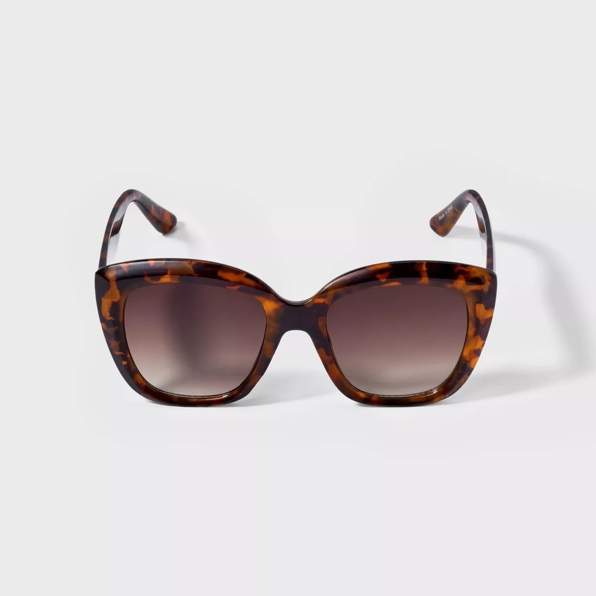 Women's Oversized Cateye Tortoise Shell Butterfly Sunglasses - A New Day™ Assorted Browns | Target