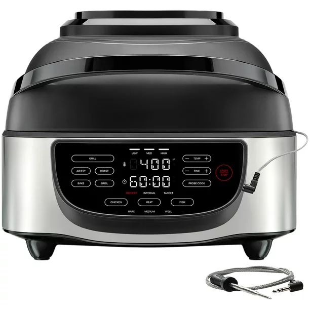 Chefman Electric Indoor Air Fryer + Grill, 5-in-1, Removable Integrated Probe Thermometer, 7.4 Qu... | Walmart (US)