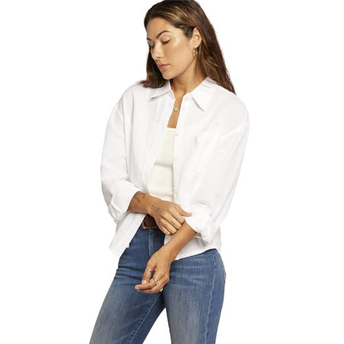 Current/Elliott Women's The Candid Button-Down Shirt, White | Amazon (US)