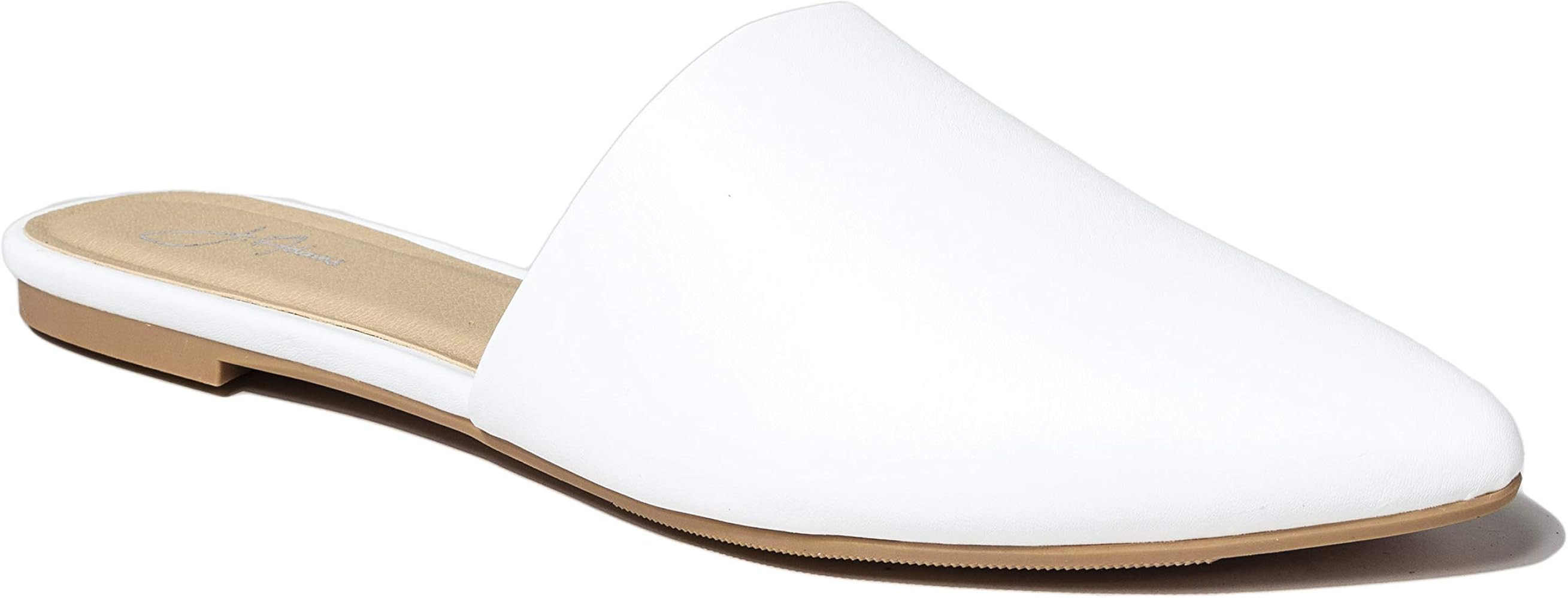 J. Adams Lennox Mules for Women - Closed Pointed Toe Flat Heel Slides | Amazon (US)