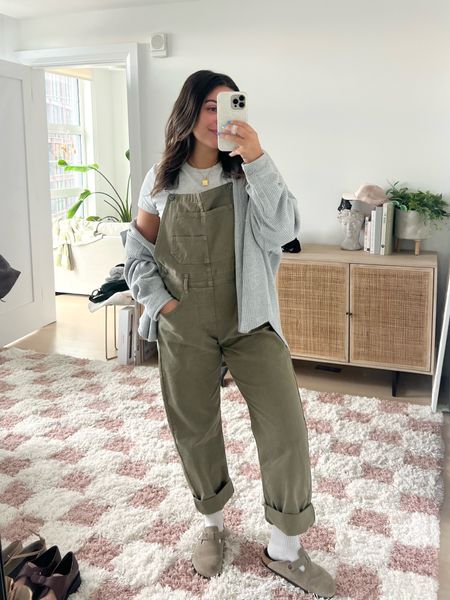 Overalls are one of my go to easy outfits & this pair from Free People is a staple in my wardrobe. I have 3 colors! They fit so well - size down once for the best fit. I’m wearing a small, typically an M! Paired this waffle shacket from Aerie on top (I wear this everyday lol) which is TTS 💓

#LTKHolidaySale #LTKSeasonal #LTKfindsunder100