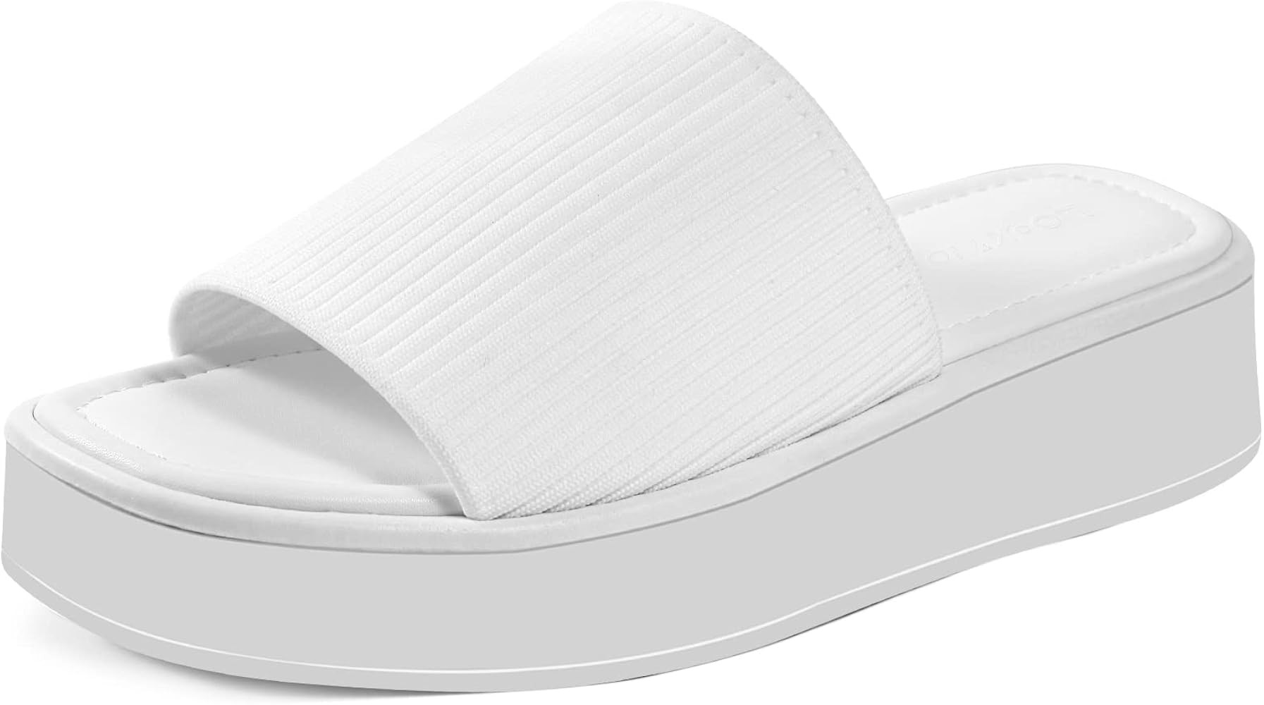 Women's Platform Sandals Comfortable Open Toe Slip On Wedge Slides Summer Casual Flatform Chunky ... | Amazon (US)