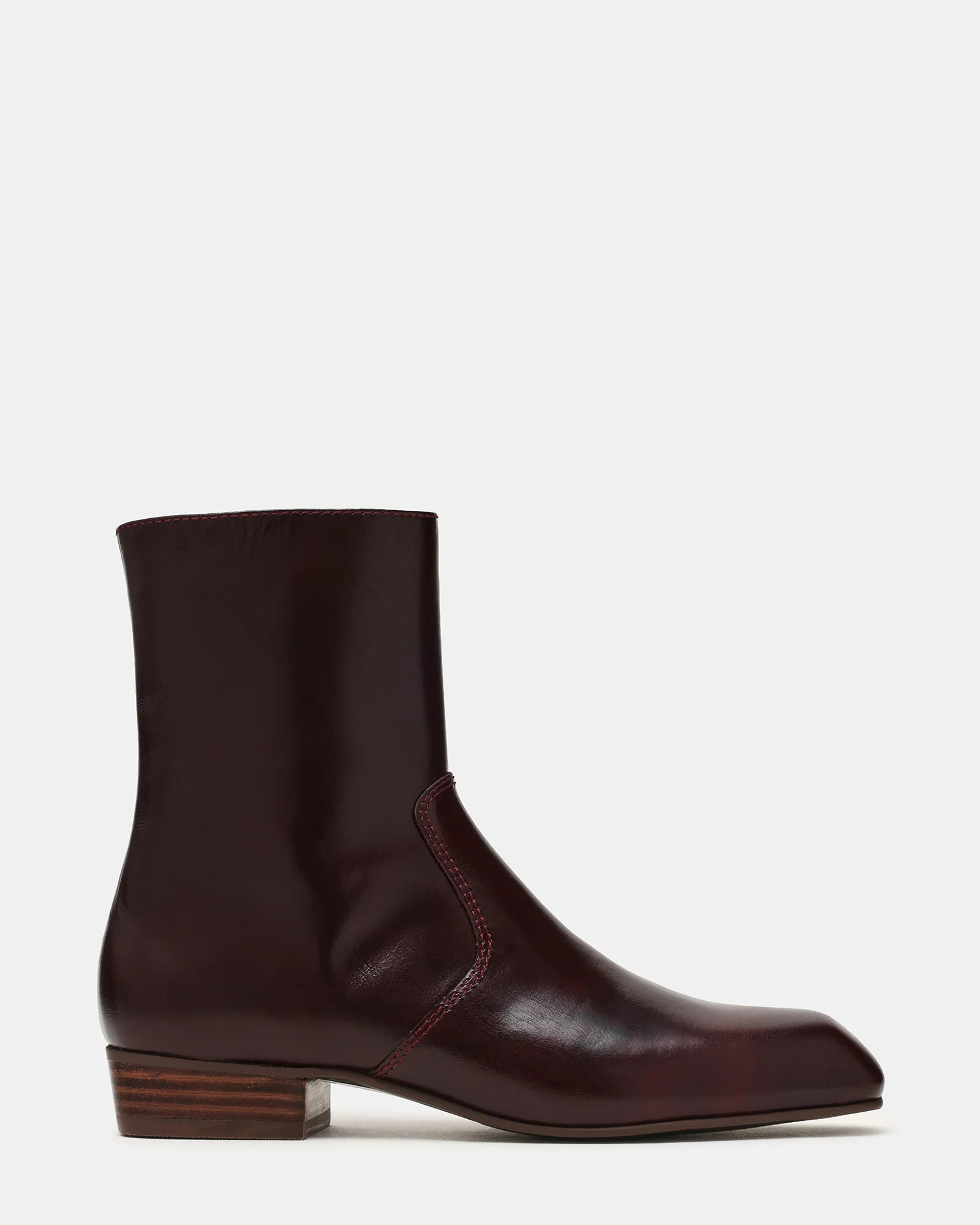 Steve Madden Women's Prime Ankle Booties - Burgundy - Size 9.5 - Leather | Steve Madden (US)