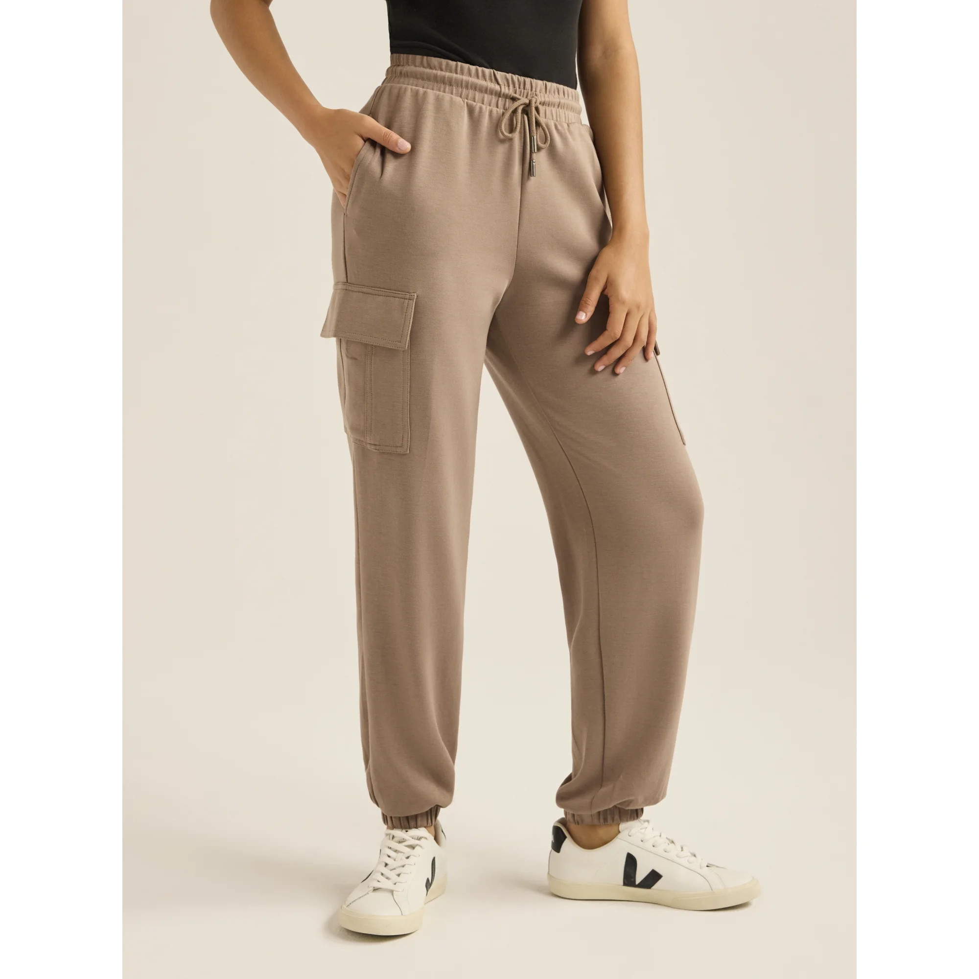 Scoop Women’s and Women's Plus Ultimate ScubaKnit Cargo Joggers, Sizes XS-4X | Walmart (US)