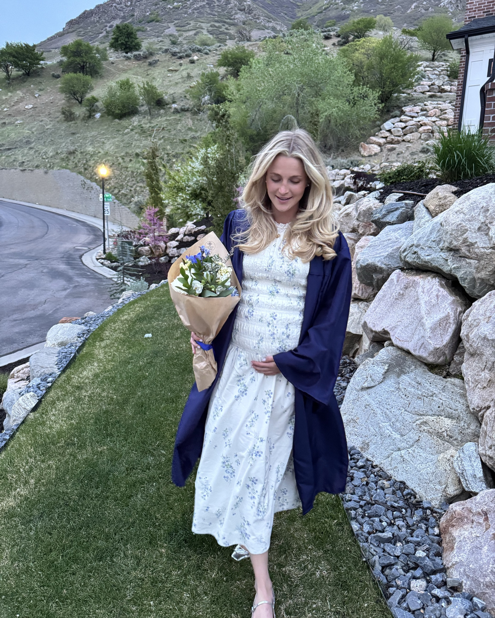 Pregnancy friendly graduation dress! Wearing size 0 (20 weeks pregnant for reference, it stretches!) 

#LTKBump