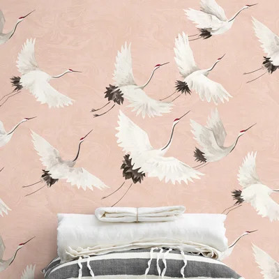 Casner Windsong Crane 33' L x 20.5" W  Wallpaper Roll | Wayfair North America