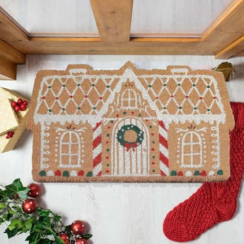 Gingerbread Door Mat Gingerbread Christmas Door Mat Gingerbread House Welcome Door Mat for Front Door Gingerbread Rug Christmas Gingerbread Decor Christmas Decorations for Home Entrance | Amazon (US)