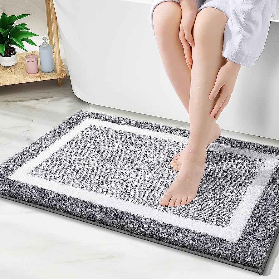 OLANLY Bathroom Rugs, Extra Soft and Absorbent Microfiber Bath Mat, Non-Slip, Machine Washable, Q... | Amazon (US)