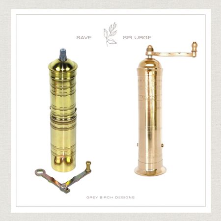 Gold salt and pepper mill grinder save vs. splurge 

#LTKsalealert #LTKhome #LTKunder50