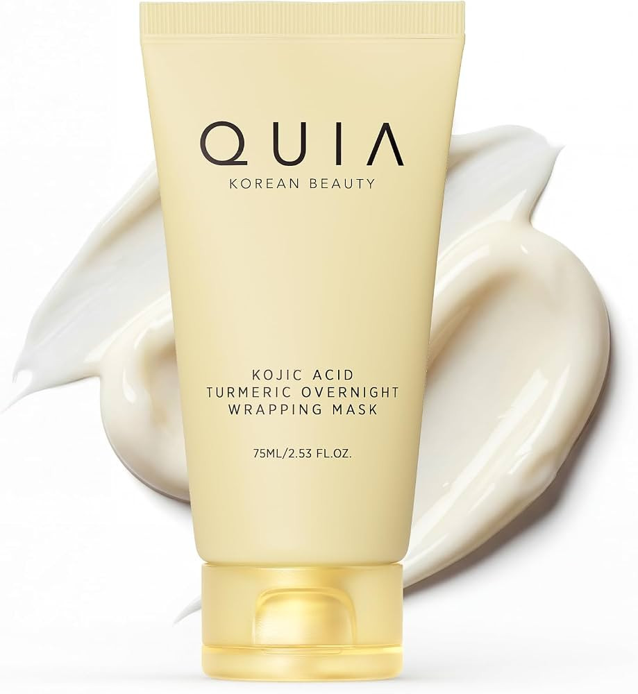 QUIA Turmeric + Kojic Acid Overnight Wrapping Mask \u2013 Hydration Mask for Glowing Skin \u2013 ... | Amazon (US)