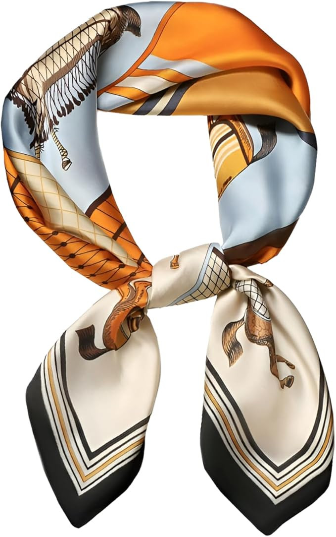 Head Bandanas Scarf for Women Silk Satin Hair Scarf Lightweight Vintage Fashion Square Neck Scarv... | Amazon (US)