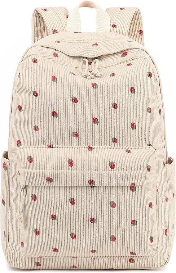 School Backpack for Teen Girls Bookbags Elementary High School Corduroy Laptop Bags Women Travel ... | Amazon (US)