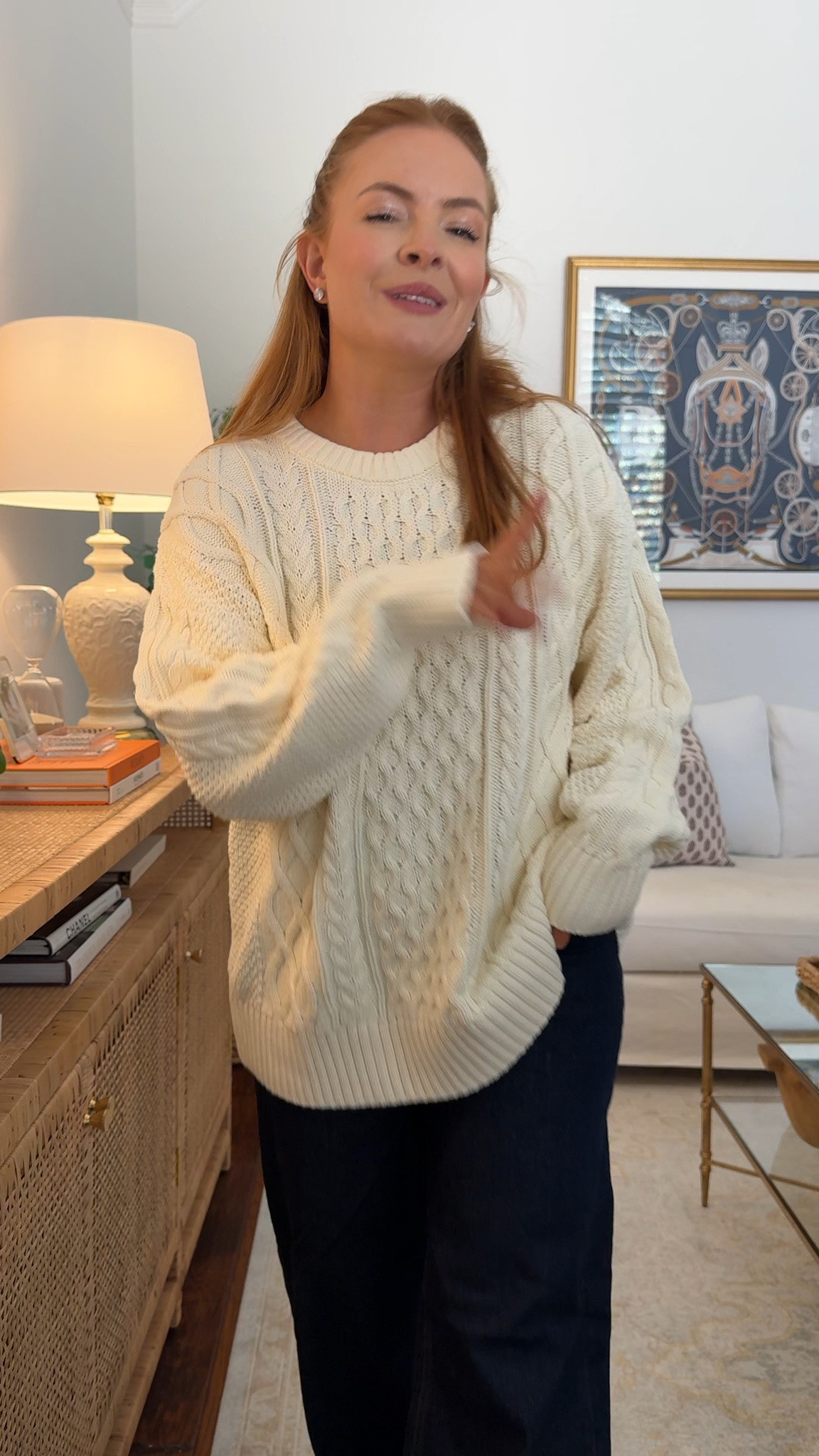 Wearing medium in the sweater and 28 in the jeans

A classic cable knit sweater is the timeless fall staple you'll wear on repeat — cozy, polished, and perfect with dark denim. The easiest elevated casual outfit for fall.

#LTKFinds #SweaterWeather

#LTKSeasonal