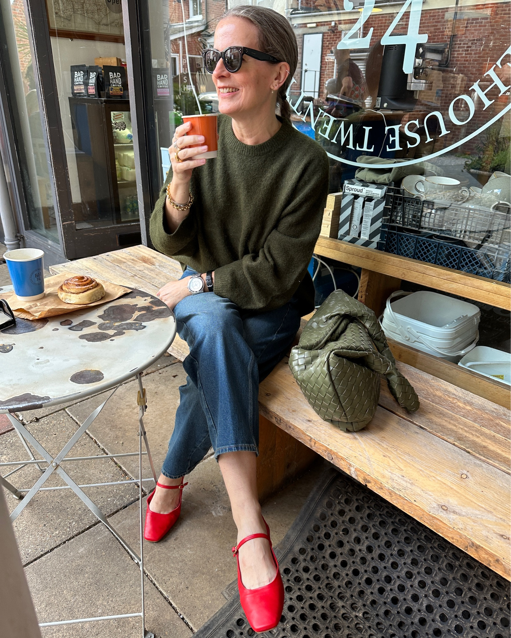 Red & green for autumn 🍒 🫒

#LTKuk #LTKautumn #LTKover50style