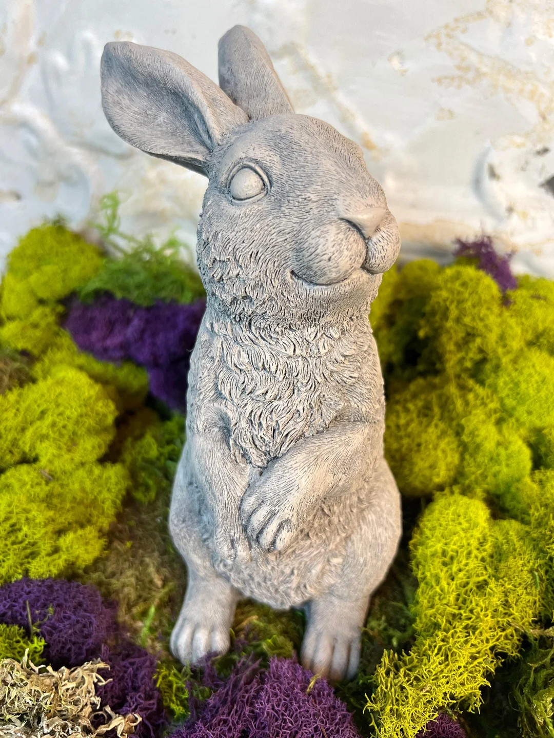 English Hare Rabbit Statue, Bunny Statue, Concrete, Cast Stone Rabbit Statue - Etsy | Etsy (US)