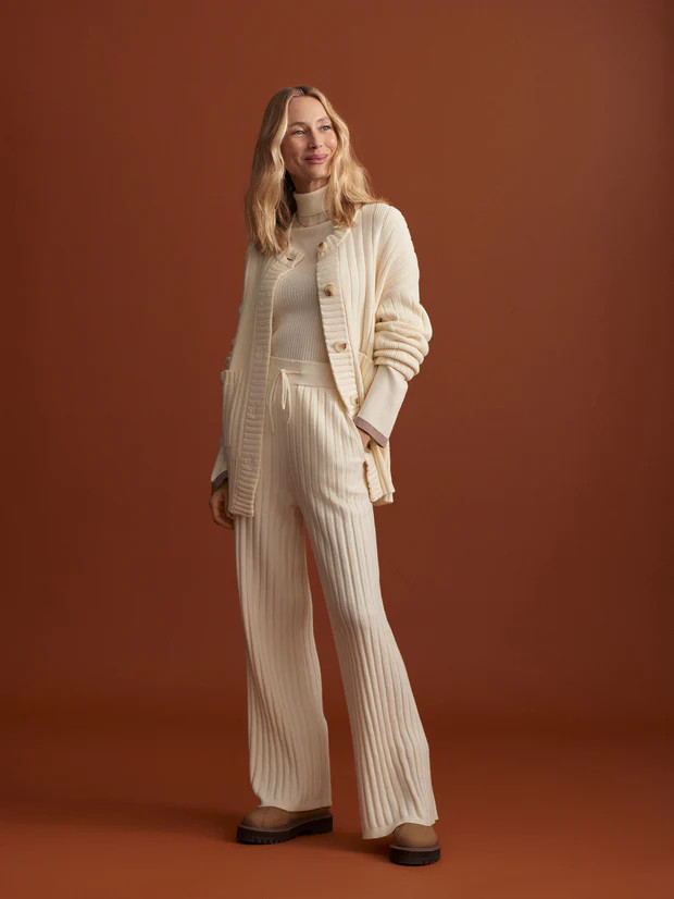 Simeon Wide Rib Knit Trouser | Varley US | Varley US