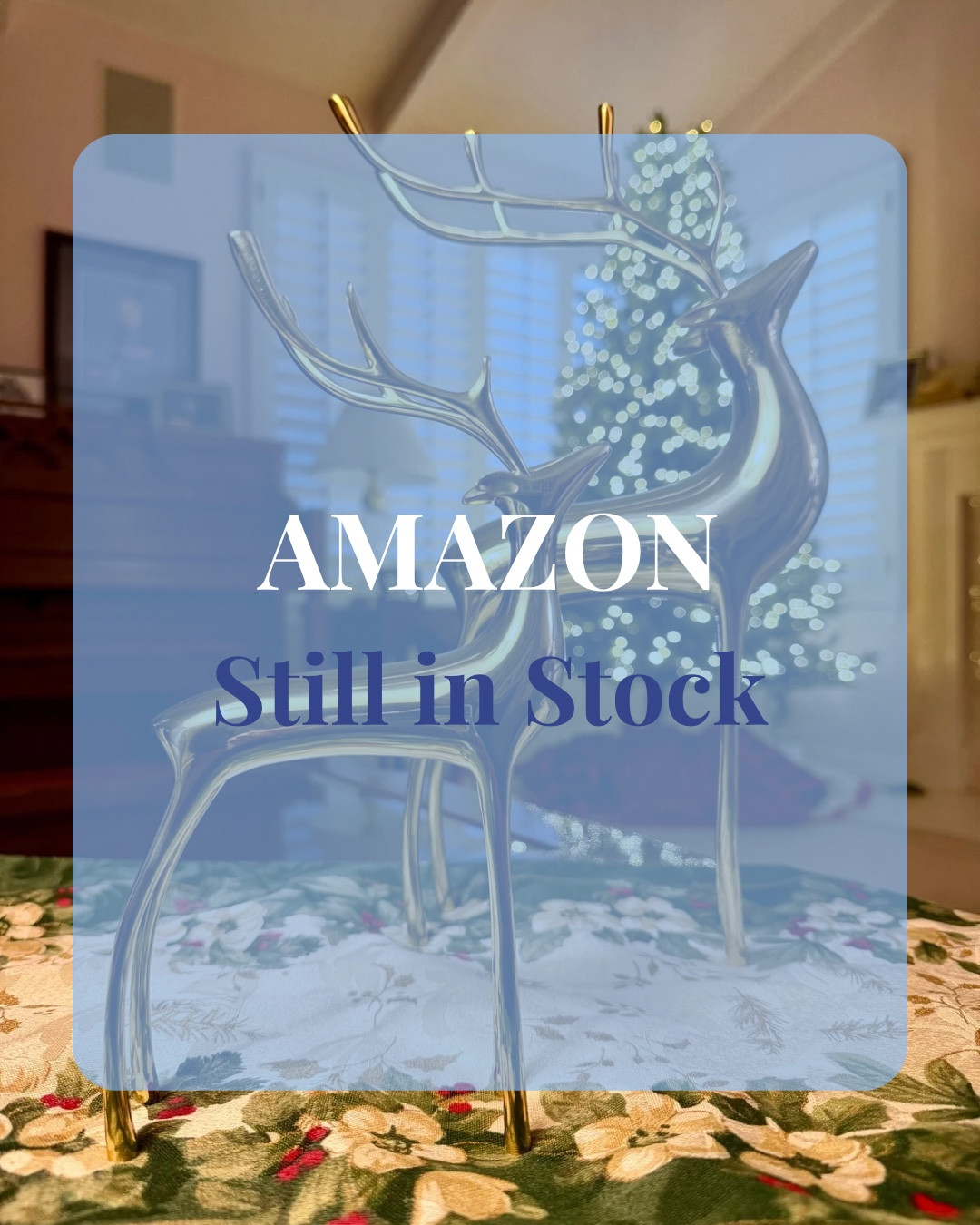 Classic Christmas tabletop decor — back by popular demand! ✨

These will SELL OUT! 

A timeless reindeer set, gold glitter trees, and a crystal-like acrylic nutcracker — perfect for adding sparkle to your holiday table.

🏠 Follow for more real-life décor, home finds and organizing ideas for a home that’s pretty, not perfect! 💫

#LTKSeasonal #LTKHome #LTKHoliday