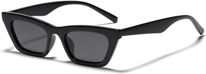 VANLINKER Polarized Small Trendy Skinny Cat Eye Sunglasses Women Retro Tiny Square Shade VL9555 | Amazon (US)