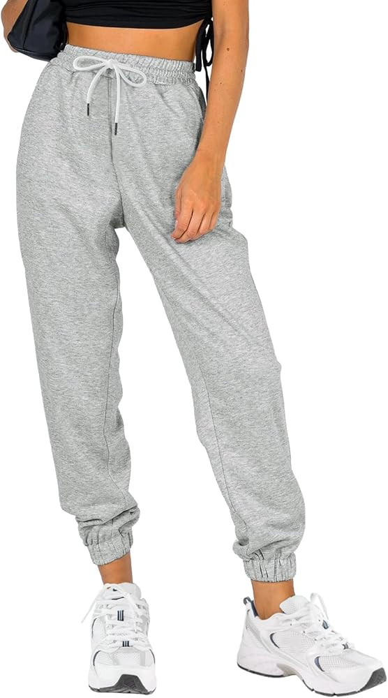 ATHMILE Women's Cinch Bottom Sweatpants High Waisted Athletic Joggers | Amazon (US)