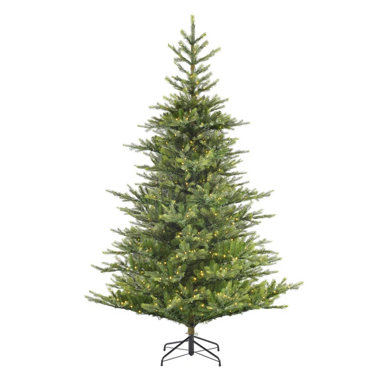 108'' Lighted Artificial Fir Christmas Tree | Wayfair North America