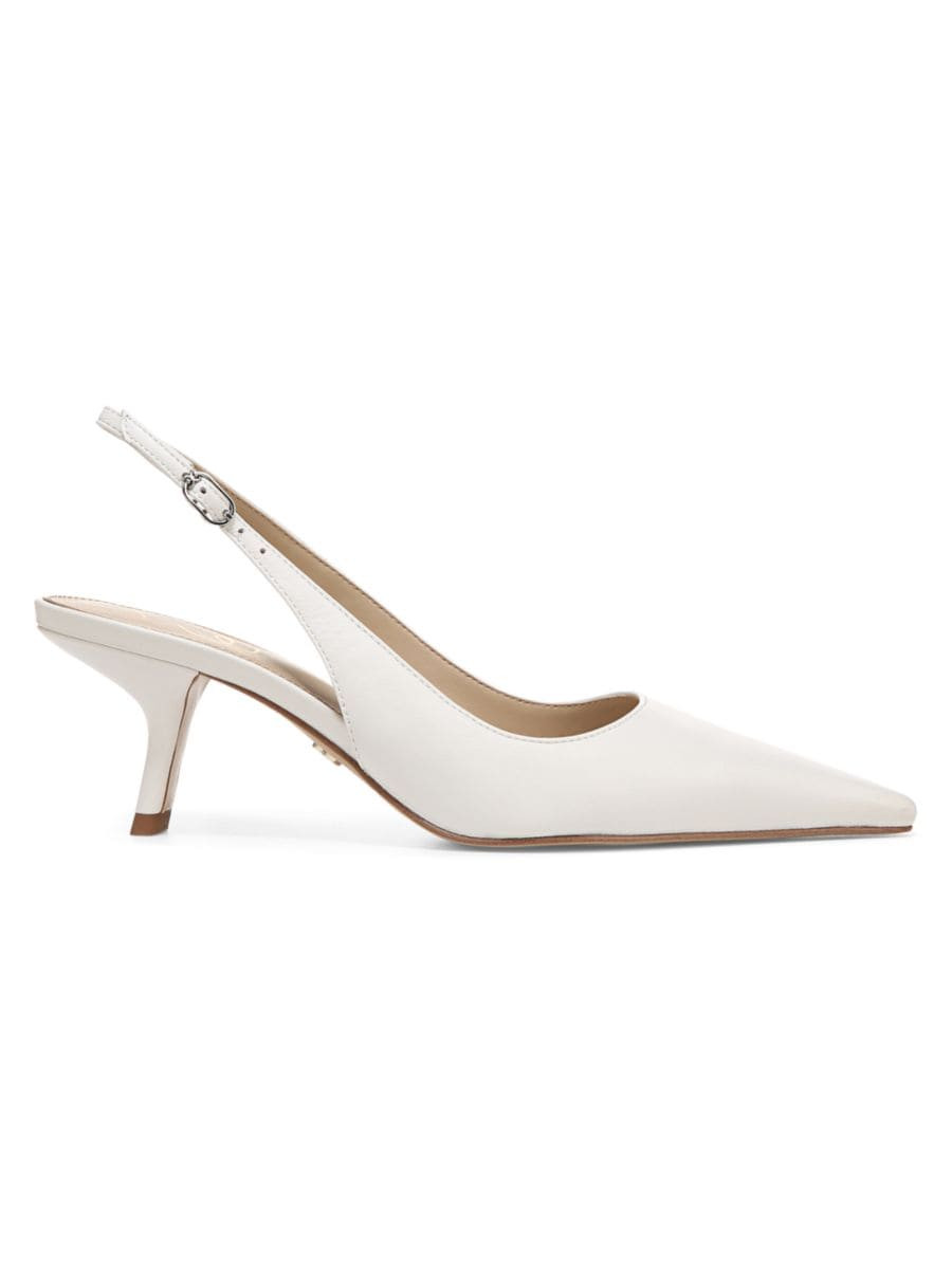 Sam Edelman Bianka Sling 57MM Leather Pointed Slingback Pumps | Saks Fifth Avenue
