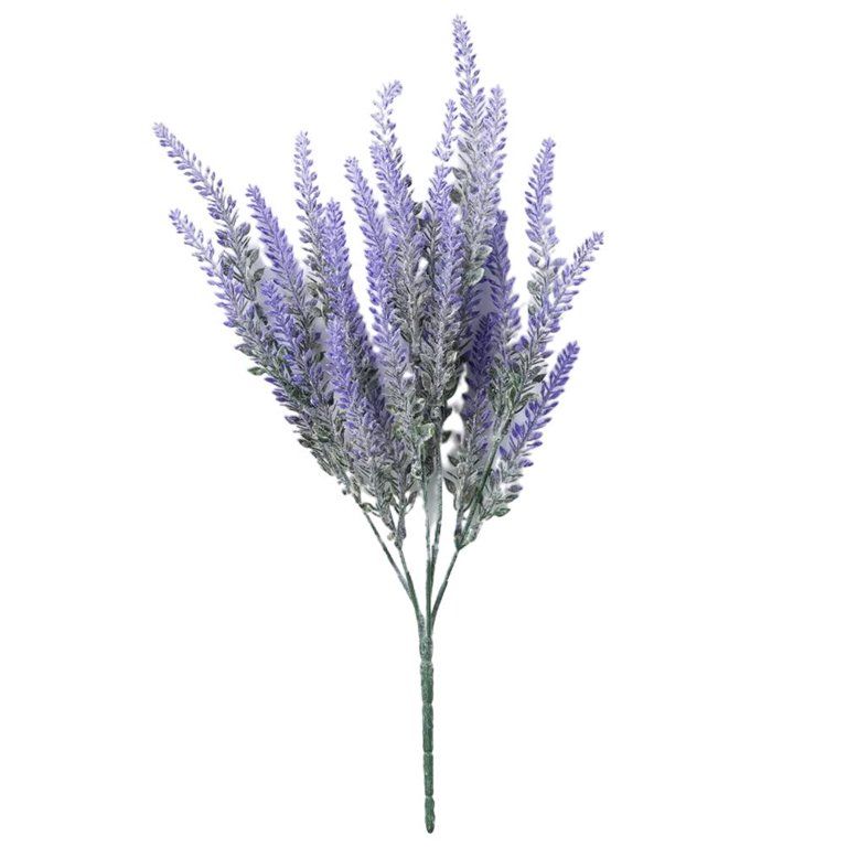 12 Stems Lavender Artificial Flower Artificial Plant Potted Plastic Bouquet Purple | Walmart (US)