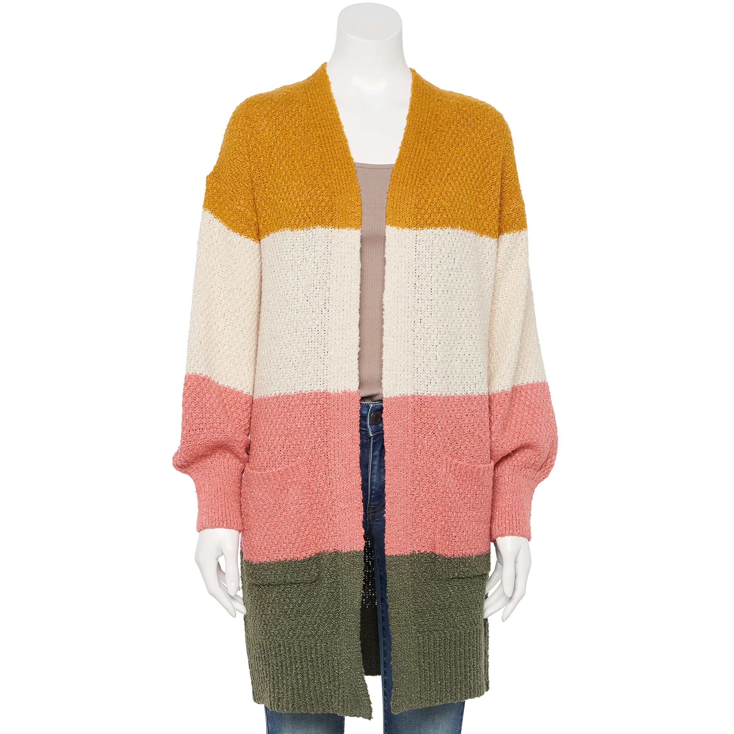 Juniors' SO® Colorblock Cardigan | Kohl's