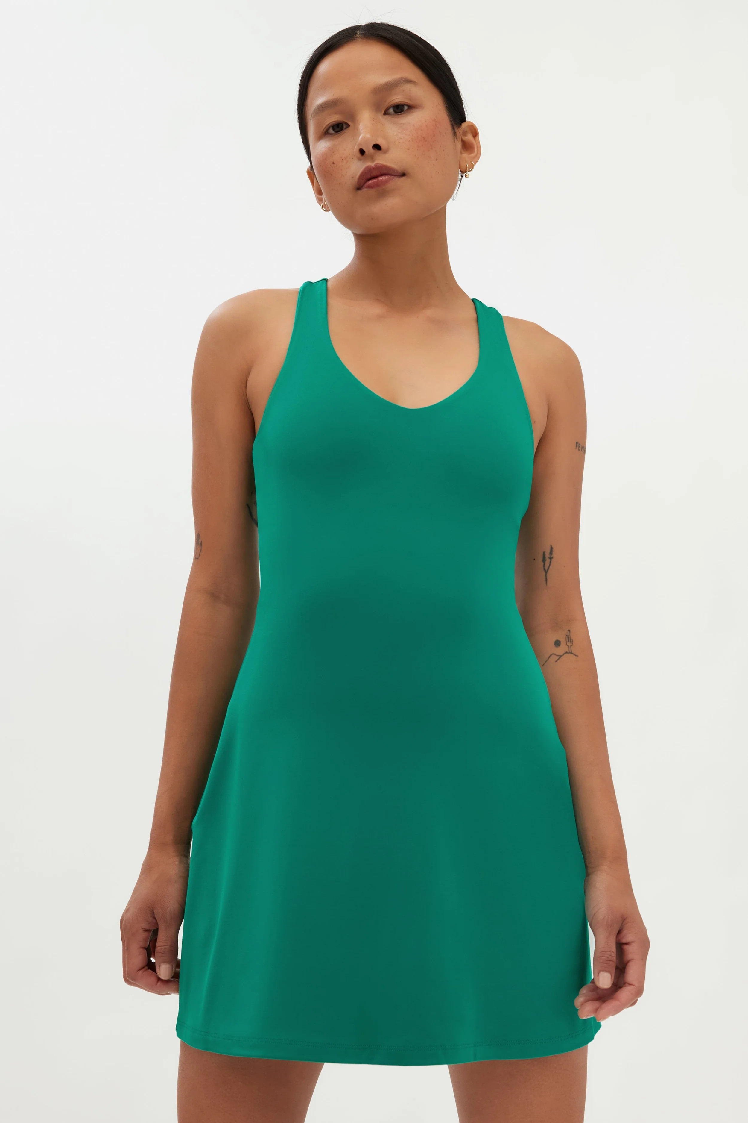 Monaco Lola V-Neck Dress | Girlfriend Collective