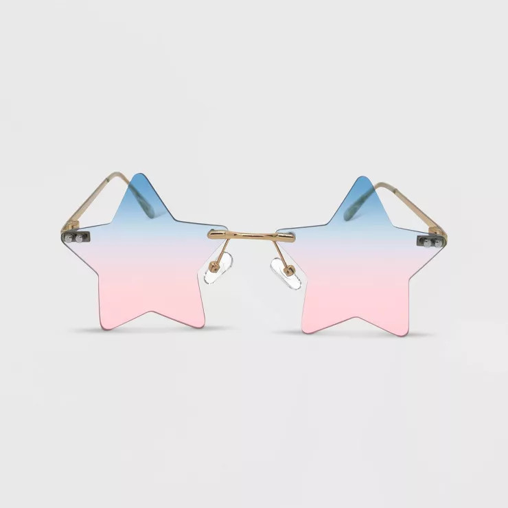 Women's Rimless Novelty Two-Tone Star Sunglasses - Wild Fable™ Gold | Target