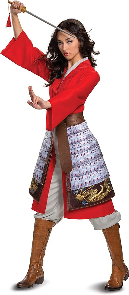 Disguise womens Disney Mulan Hero Dress Deluxe Adult Costume | Amazon (US)