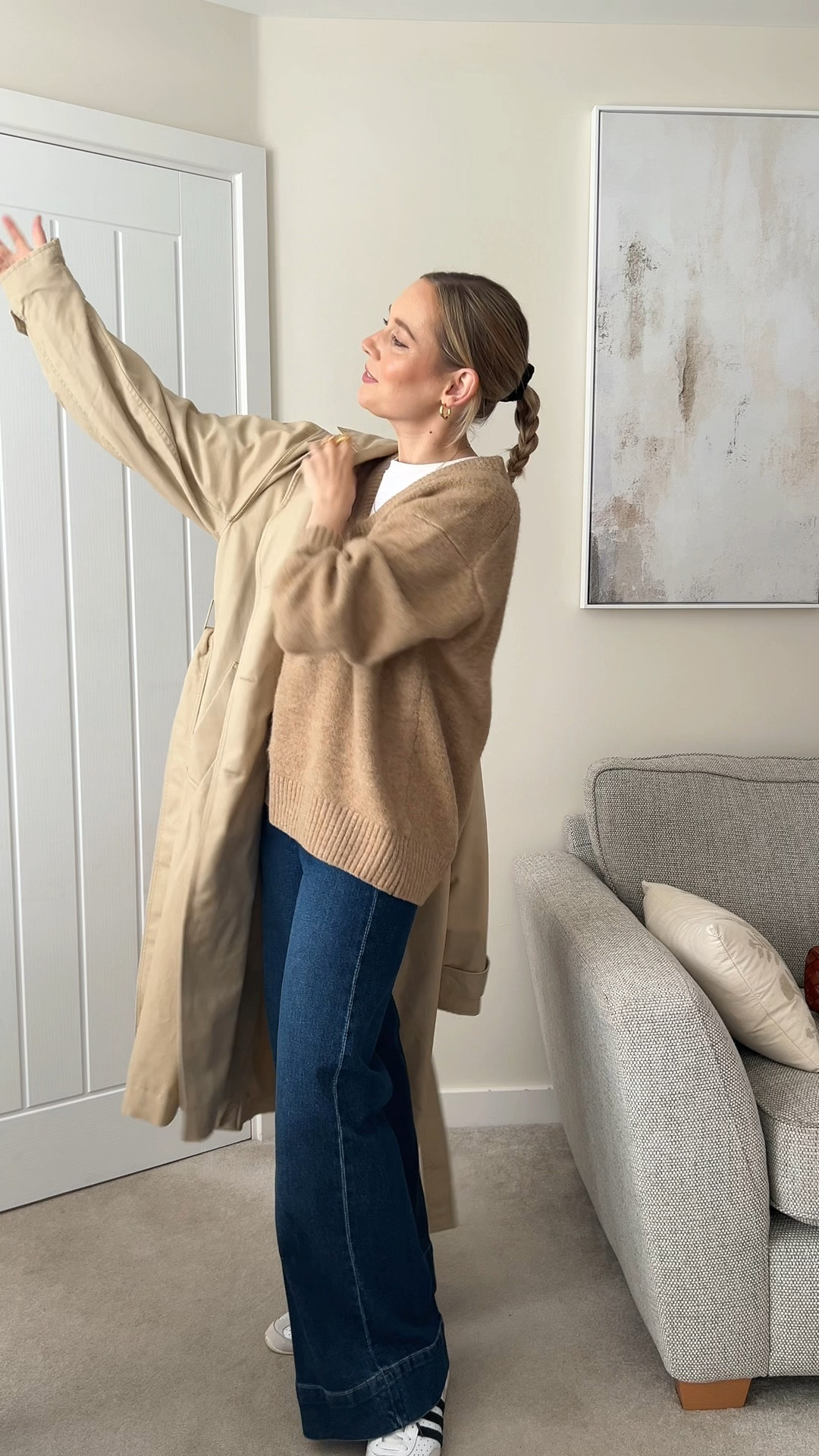 A v neck jumper day - a casual, cosy and practical mum outfit that’s still chic 🤎

#LTKstyletip #LTKuk #LTKwinter