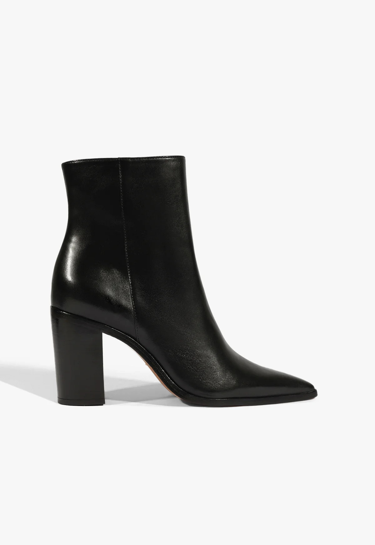 Black Block Heeled Ankle Bootie Mikki | Black Leather | SCHUTZ | Schutz (US)