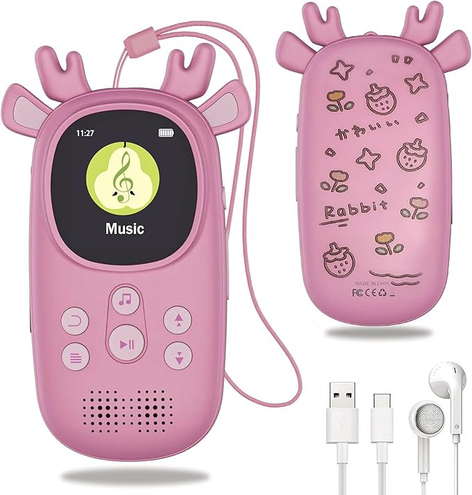 64GB MP3 Players for Kids, Cute Reindeer Portable Music Bluetooth Kid MP3 Player, Child MP3 Playe... | Amazon (US)