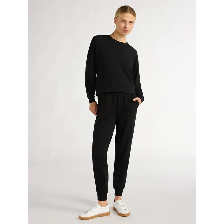 Scoop Women's and Women's Plus Ultimate Scuba Knit Pants with Pockets | Walmart (US)