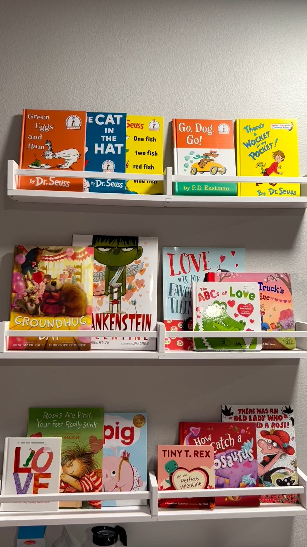 February Book Wall Reveal- 
So much going on in February! Dr Suess Day, Groundhog Day, and Valentines Day are represented here BUT HOLD ON- 
I need work on adding Presidents Day and Black History Month books- what books do you recommend we add? 

#LTKKids #LTKValentine #LTKmomlife