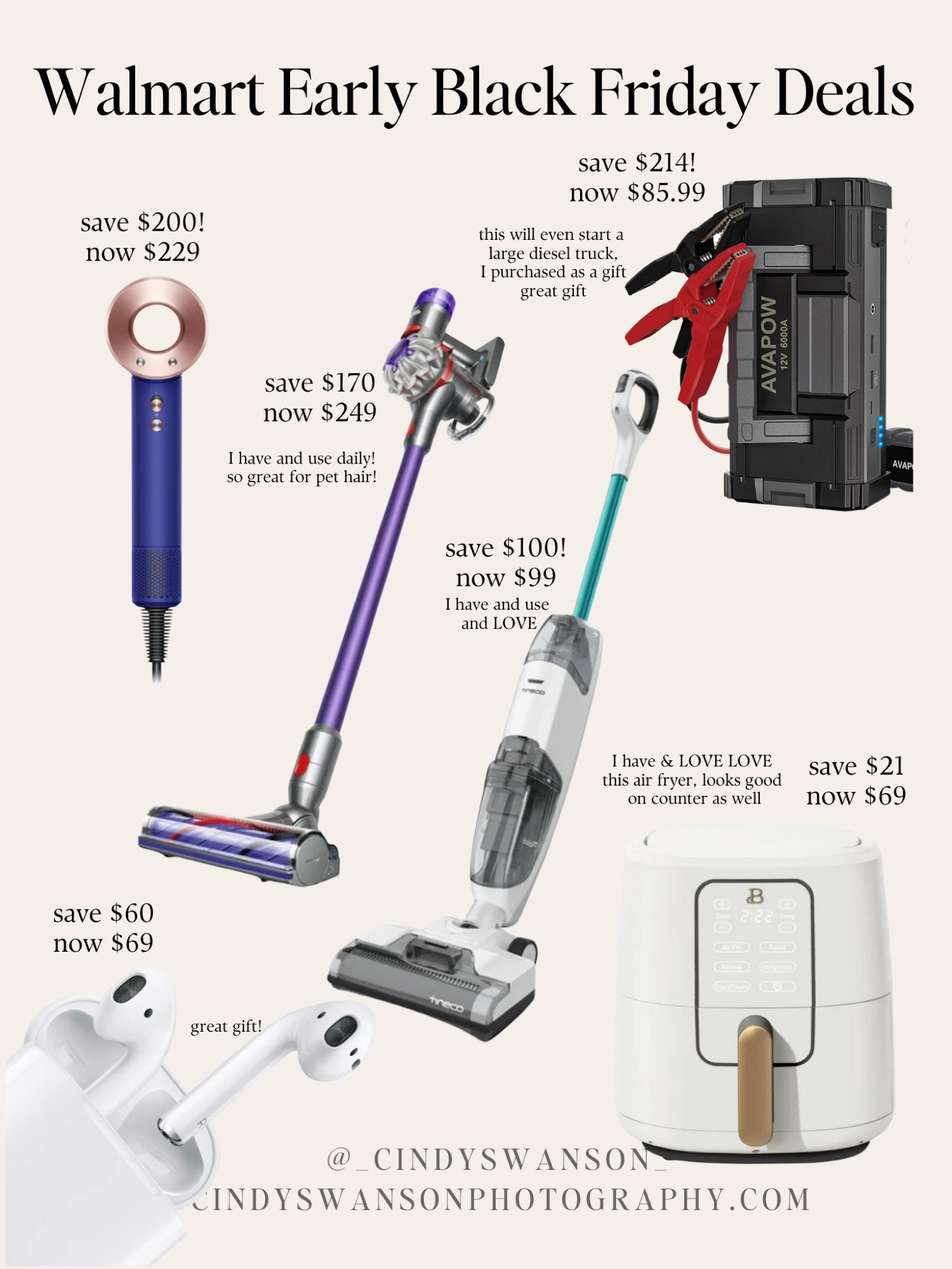 AMAZING deals on these early Black Friday finds 

I own and love all of them (don’t own the Dyson hair dryer though) 

Walmart 

#LTKCyberWeek #LTKGiftGuide #LTKHolidaySale