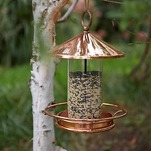 Short Solid Copper Bird Feeder | Terrain
