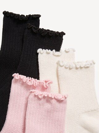 Ruffle-Cuff Crew Socks 3-Pack for Toddler & Baby | Old Navy (US)