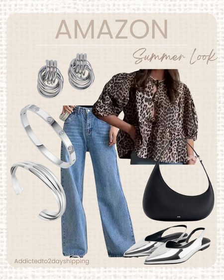 AMAZON- Summer Look

Loving this puffy short sleeve top that ties into bows and I paired it with these wide leg medium wash jeans. I accessorized with these metallic swing back flats, an asymmetrical black leather shoulder bag, silver knot earrings, and two silver bangles 



#LTKFindsUnder50 #LTKSeasonal #LTKStyleTip