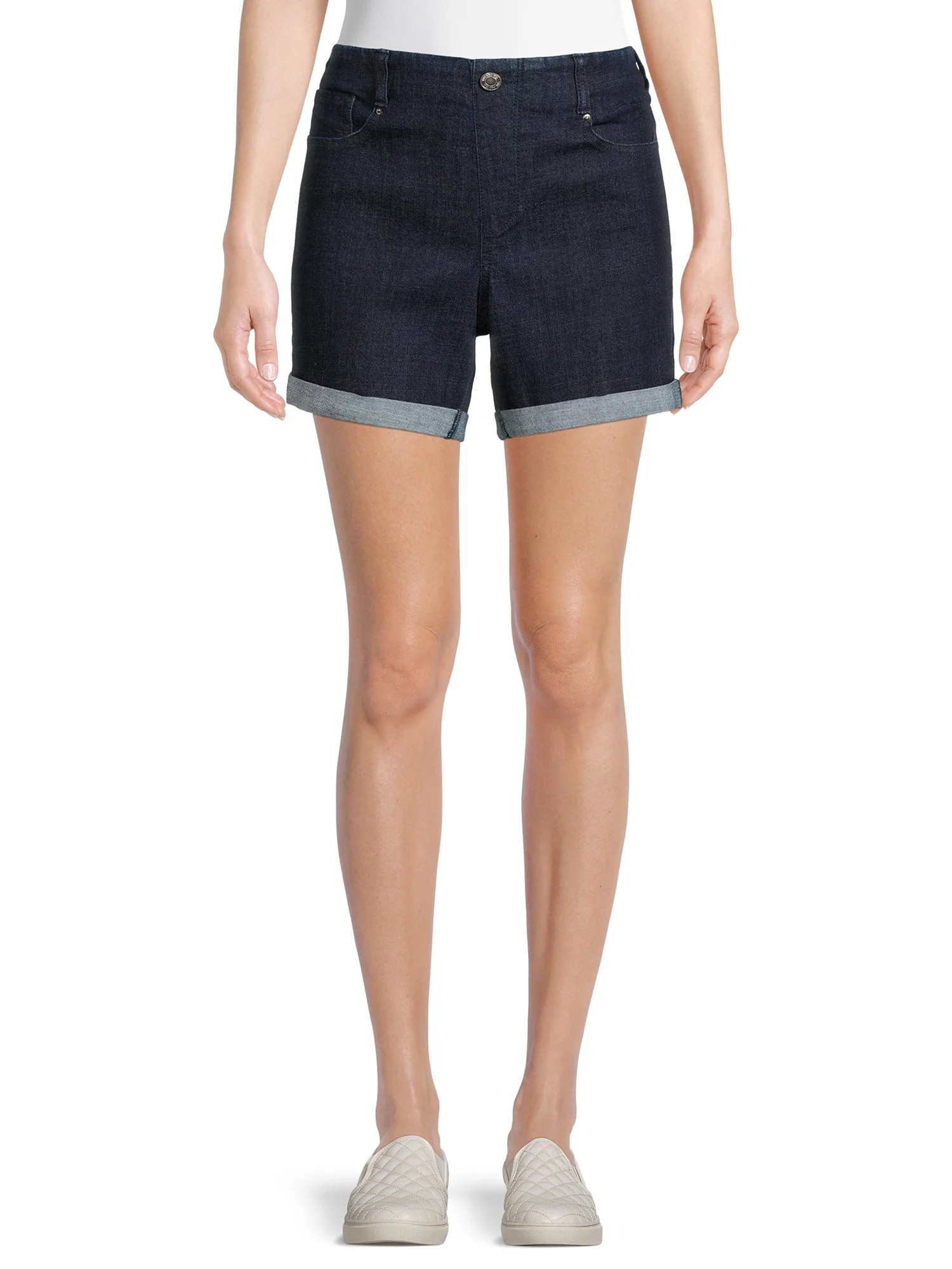 Time and Tru Women's Pull-On Denim Shorts | Walmart (US)
