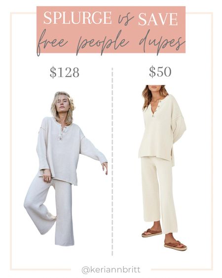 Free People Loungewear Set Dupe

Knit loungewear / Amazon loungewear / free people dupe 

#LTKstyletip #LTKmidsize
