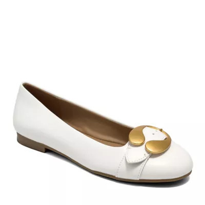 AEROSOLES Women's Paradise Casual Flat, White, 9.5W | Belk