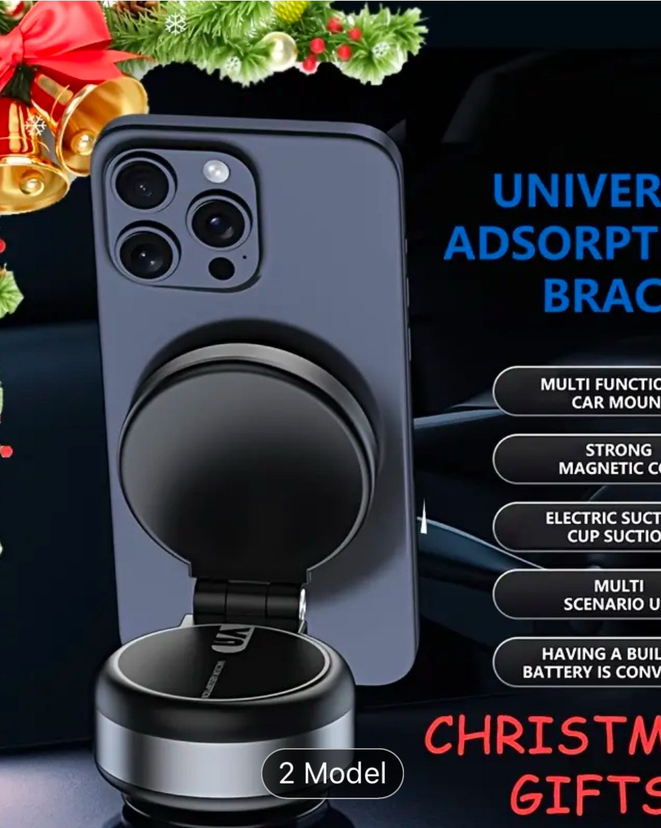 Electric Vacuum Magnetic Mobile Phone Holder, Car/Mirror/Gym/Office/Driving Mobile Phone Holder, Double-sided Use, Electric Vacuum Suction Cup, Extendable And Rotatable, Video Recording Mobile Phone Accessories.Car Phone Holder.Vehicle-mounted Phone Holder..Vacuum Suction Cup Type, With Strong Suction That Is Not Easy To Fall Off. It Features An Extended Rocker, Which Is Perfect For Binge-watching Dramas And Checking Map