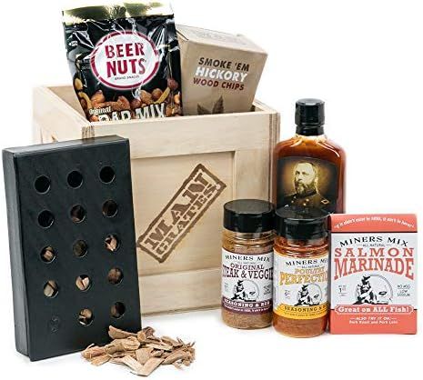 Hickory Grilling Crate – Includes Cast Iron Smoker Box, Dried Hickory Wood Chips and Beer Nuts ... | Amazon (US)