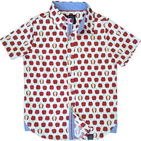Short Sleeve Shirt, Apple Picking/ Red | Maisonette