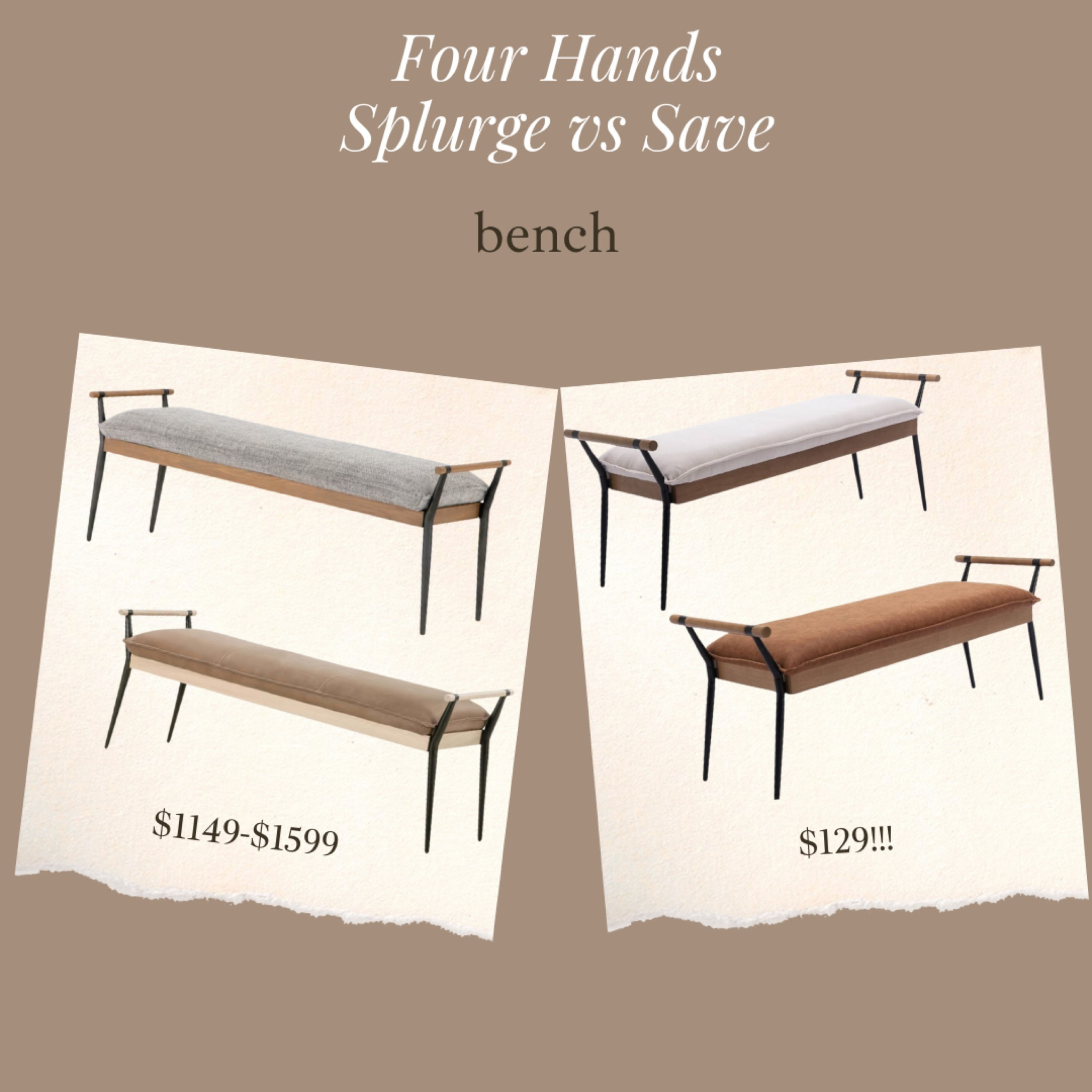 New four hands inspired bench on Amazon!!!! 😍😍🤯🤯🤯 amazing price for this style!! Great reviews too 

#LTKHome #LTKSaleAlert #LTKStyleTip