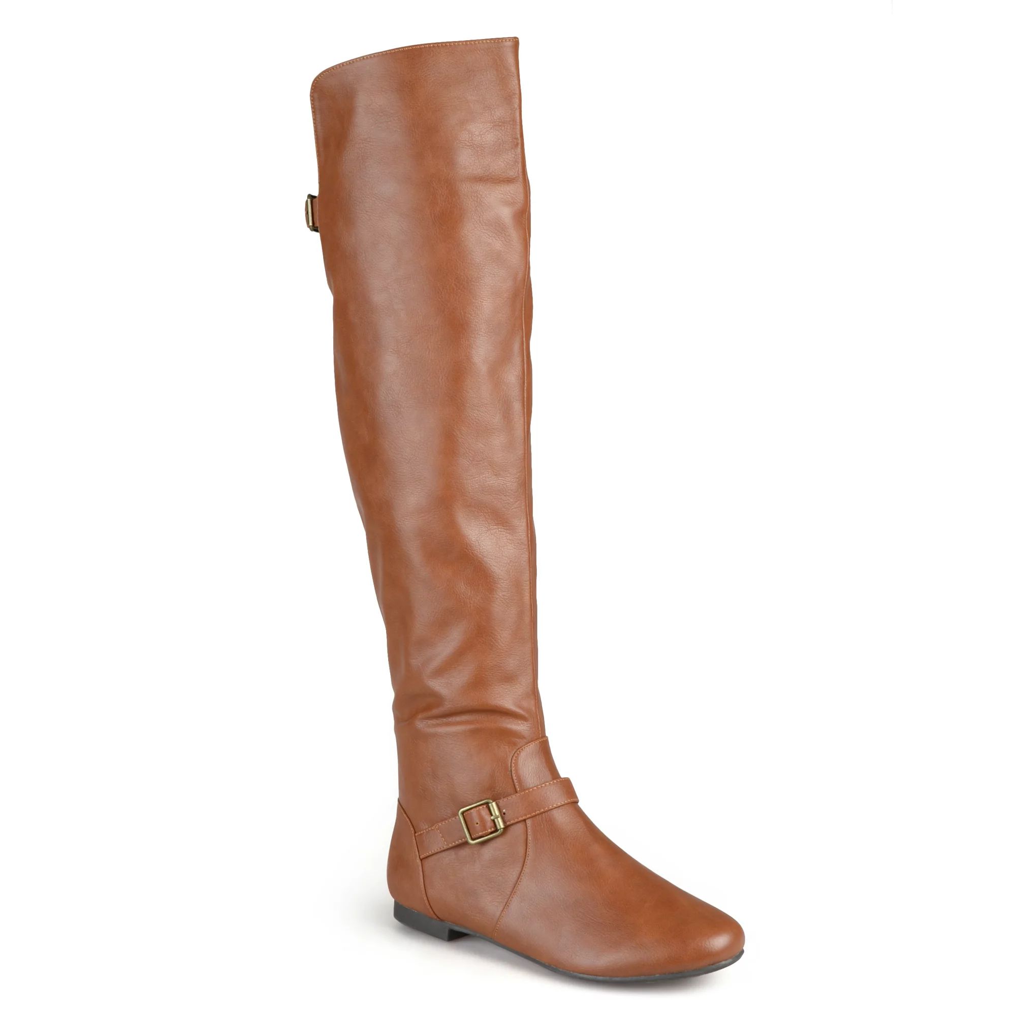 Womens Buckle Tall Round Toe Riding Boots | Walmart (US)