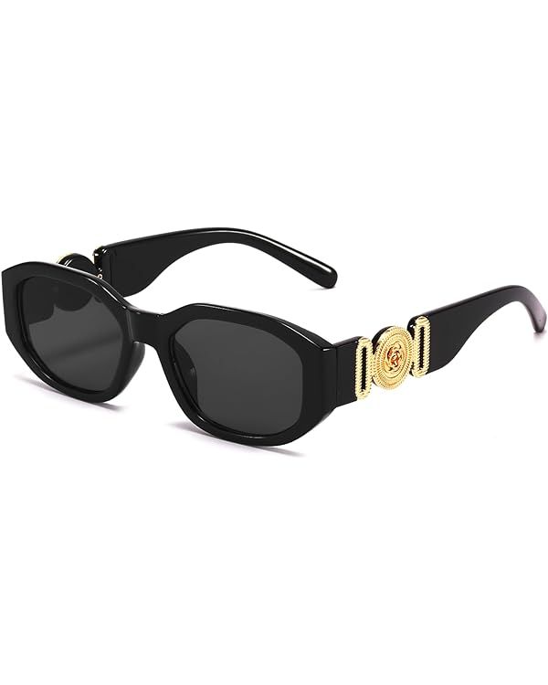 BUTABY Rectangle Sunglasses for Women Retro Driving Glasses 90’s Vintage Fashion Irregular Fram... | Amazon (US)