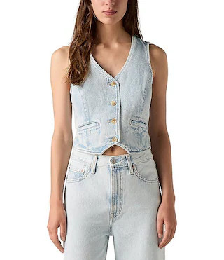 Levi's® Ardmore Cropped Denim Vest | Dillard's | Dillard's