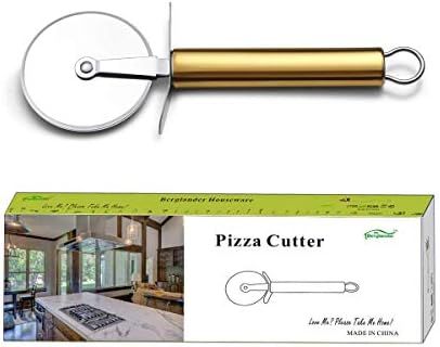 Berglander Pizza Wheel, Gold Handle Stainless Steel Pizza Cutter, Super Sharp Pizza Slicer With T... | Amazon (US)